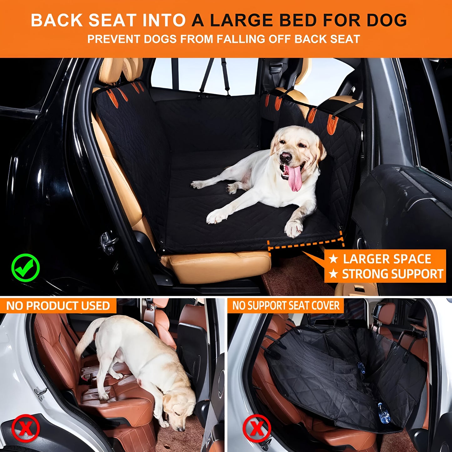 🐾 Premium Hard Bottom Car Seat Cover 🐾 - 🚨 50% OFF Clearance Sale 🚨